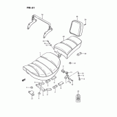 Схема вузла: Сидіння для Suzuki LS650 Savage