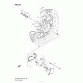 Схема узла: Переднее колесо (Dr-Z125 E28) для Suzuki DR-Z125 DR-Z125L