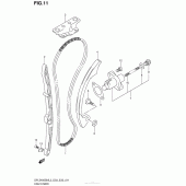 Схема узла: Цепь ГРМ & Натяжитель & Успокоитель для Suzuki DR-Z400 DR-Z400SM