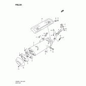 Схема узла: Выхлопная система для Suzuki AN400 Burgman (EU analogue of SkyWave)