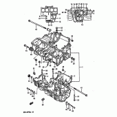 Схема вузла: Картер двигуна (Model j/k) для Suzuki GSX-R750