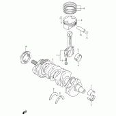 Схема вузла: Колінчастий вал Поршень для Suzuki GSX-R750