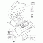 Схема узла: Передний обтекатель (Model r m18) для Suzuki GSX-R400