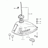Схема узла: Топливный бак (Dr400st) для Suzuki DR400
