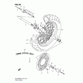 Схема узла: Переднее колесо для Suzuki DR-Z400 DR-Z400SM