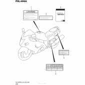 Схема вузла: Інформаційні наклейки (Gsx1300Ral6 E03) для Suzuki GSX1300 Hayabusa