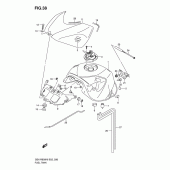 Схема вузла: Паливний бак для Suzuki GSX-R600