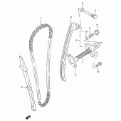 Схема вузла: Ланцюг ГРМ & Натягувач & Заспокоювач для Suzuki GZ125 Marauder