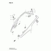 Схема узла: Опоры пассажира (An650k6/k7/k8/k9/l0) для Suzuki AN650 Burgman (EU analogue of SkyWave)