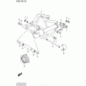 Схема вузла: Задній важіль (маятник) для Suzuki VL1500 Boulevard C90 BOSS