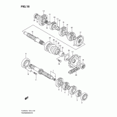 Схема узла: Трансмиссия для Suzuki TU250