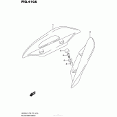 Схема вузла: Опори пасажира для Suzuki UH200 Burgman