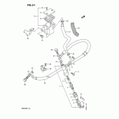 Схема вузла: Задній гальмівний циліндр Suzuki DR650 DR650R