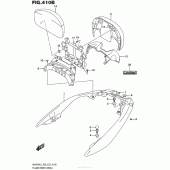Схема вузла: Pillion Rider Handle (An400Zal6 E28) для Suzuki AN400 Burgman (EU analogue of SkyWave)
