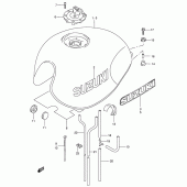 Схема узла: Топливный бак для Suzuki GSX750