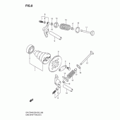 Схема вузла: Розподільний вал & Клапан для Suzuki DR-Z70