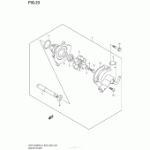 Схема узла: Водяной насос для Suzuki GSX1300 Hayabusa