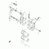 Схема вузла: Передній гальмівний супорт (Model m/n/s) для Suzuki RMX250
