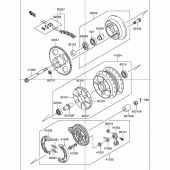 Схема узла: Ступица заднего колеса для Suzuki DR-Z110
