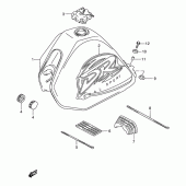 Схема вузла: Паливний бак (Model k1) для Suzuki DR125