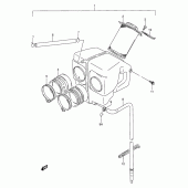 Схема узла: Воздушный фильтр для Suzuki GS500