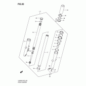 Схема вузла: Передня вилка для Suzuki VL800 Intruder C800C/Boulevard C50C