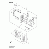 Схема узла: Передний тормозной суппорт для Suzuki VLR1800 Intruder C1800R/ Boulevard C109R