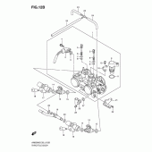 Схема вузла: Дросельна заслінка (Model k8/k9/l0) для Suzuki AN650 Burgman (EU analogue of SkyWave)