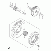 Схема вузла: Привід стартера для Suzuki DR-Z400 DR-Z400S