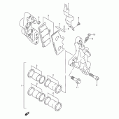 Схема вузла: Передній гальмівний супорт для Suzuki TL1000