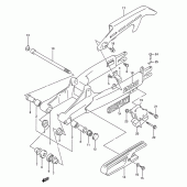 Схема вузла: Задній важіль підвіски для Suzuki TS200