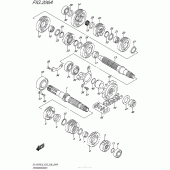 Схема вузла: Трансмісія для Suzuki DL1000 V-Strom