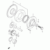 Схема узла: Привод стартера для Suzuki TL1000