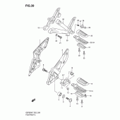 Схема вузла: Підніжки для Suzuki GSF650 Bandit S