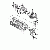 Схема узла: Сцепление для Suzuki GS1000