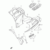 Схема вузла: Передній нижній обтічник (Model t) для Suzuki RF600