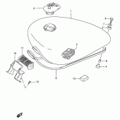 Схема вузла: Паливний бак для Suzuki VS600 Intruder 600