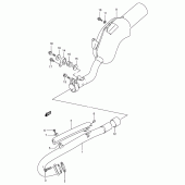 Схема вузла: Вихлопна система для Suzuki DR350