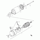 Схема вузла: Електричний стартер для Suzuki GSX750 Katana