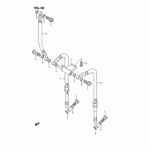 Схема вузла: Передній гальмівний шланг (Model n/p) для Suzuki GSX-R750