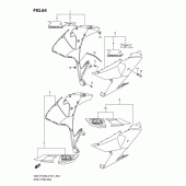 Схема узла: Передний боковой обтекатель для Suzuki GSX-R1000
