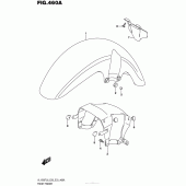 Схема вузла: Переднє крило Suzuki VL1500 Boulevard C90T