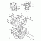 Схема вузла: Картер двигуна для Suzuki GSX250 Across