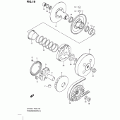 Схема узла: Трансмиссия для Suzuki UH125 Burgman