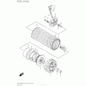 Схема узла: Сцепление для Suzuki DR650 DR650SE