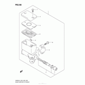 Схема вузла: Задній гальмівний циліндр для Suzuki AN650 Burgman (EU analogue of SkyWave)