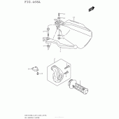 Схема узла: Правая ручка руля для Suzuki DR650 DR650SE
