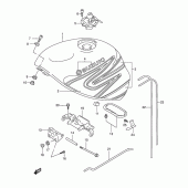 Схема вузла: Паливний бак для Suzuki GSX-R600 (Model y for bp6)