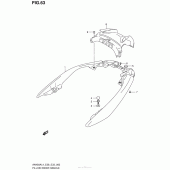 Схема вузла: Pillion Rider Handle (An400Al4 E33) для Suzuki AN400 Burgman (EU analogue of SkyWave)