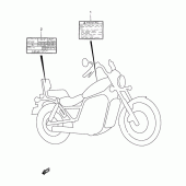 Схема вузла: Наклейки для Suzuki VS800 Intruder 800